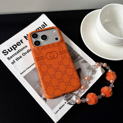 Luxury Quilted Leather Case for iPhone 12-17