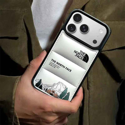 North Face Style Puffer Phone Case With Graphic