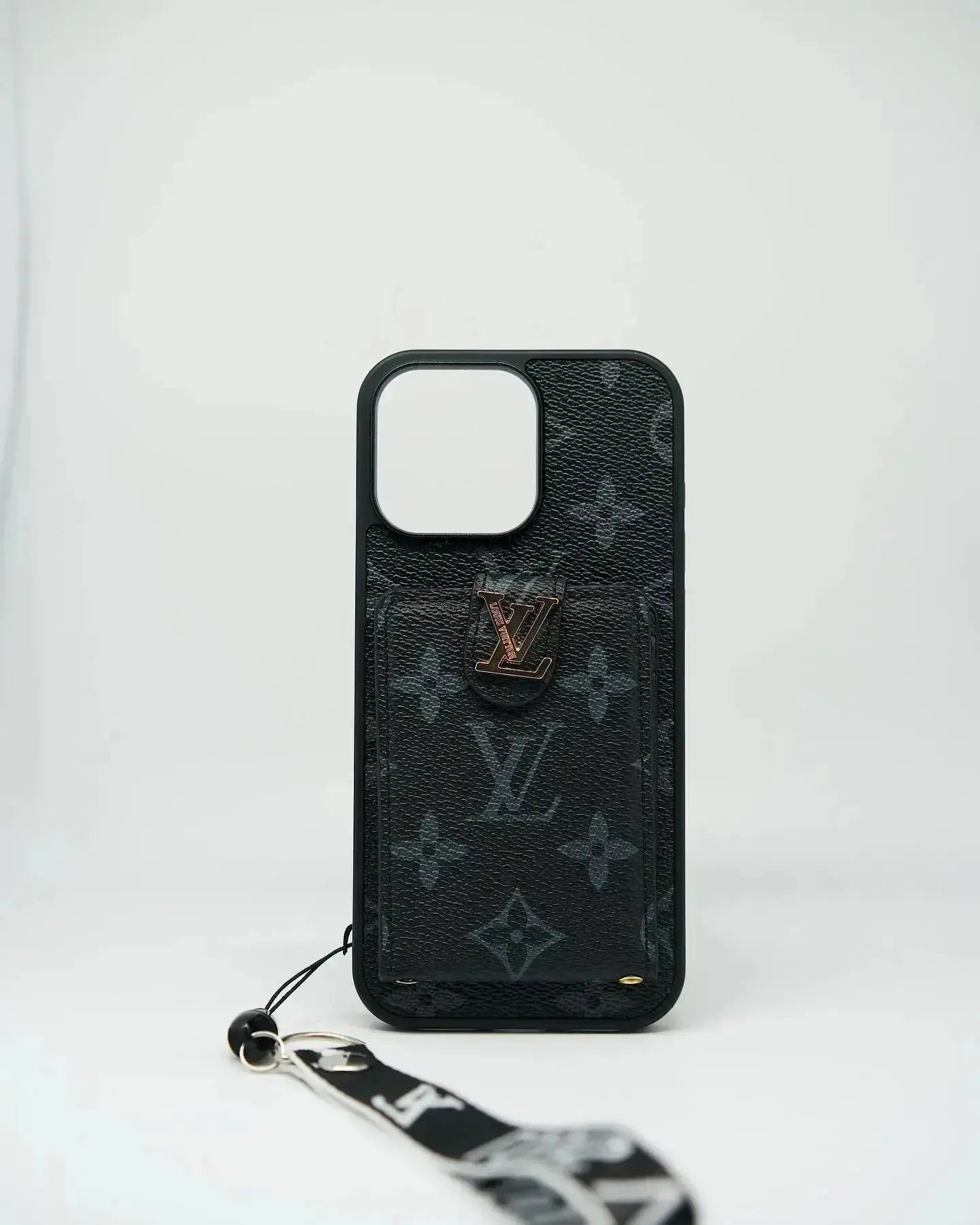 White Louis Vuitton iPhone 17 Pro Max Case Cardholder