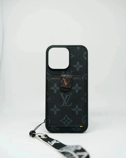 White Louis Vuitton iPhone 17 Pro Max Case Cardholder