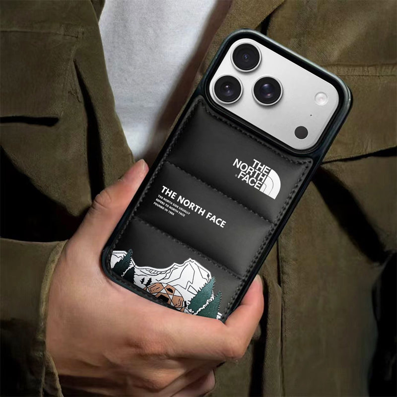 North Face Style Puffer Phone Case With Graphic