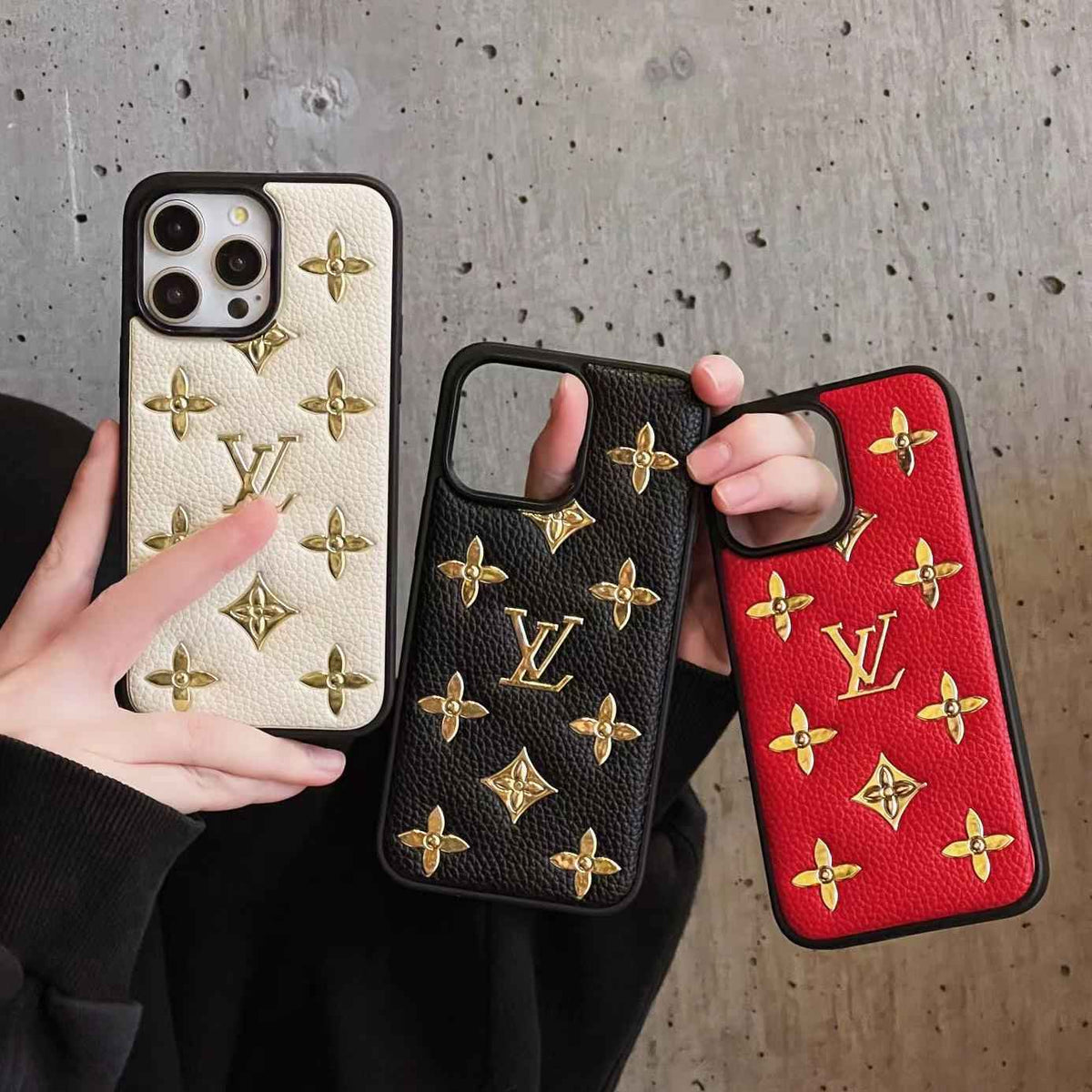 Lou Gold Leather iPhone Case