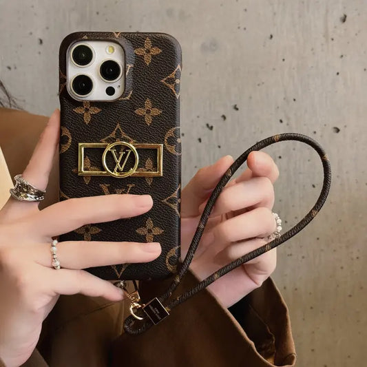 Louis Vuitton LV iPhone luxury case with chain - Elitesmark