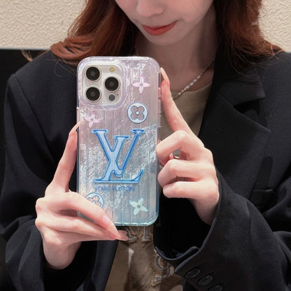 Lou Pink & Blue iPhone Case