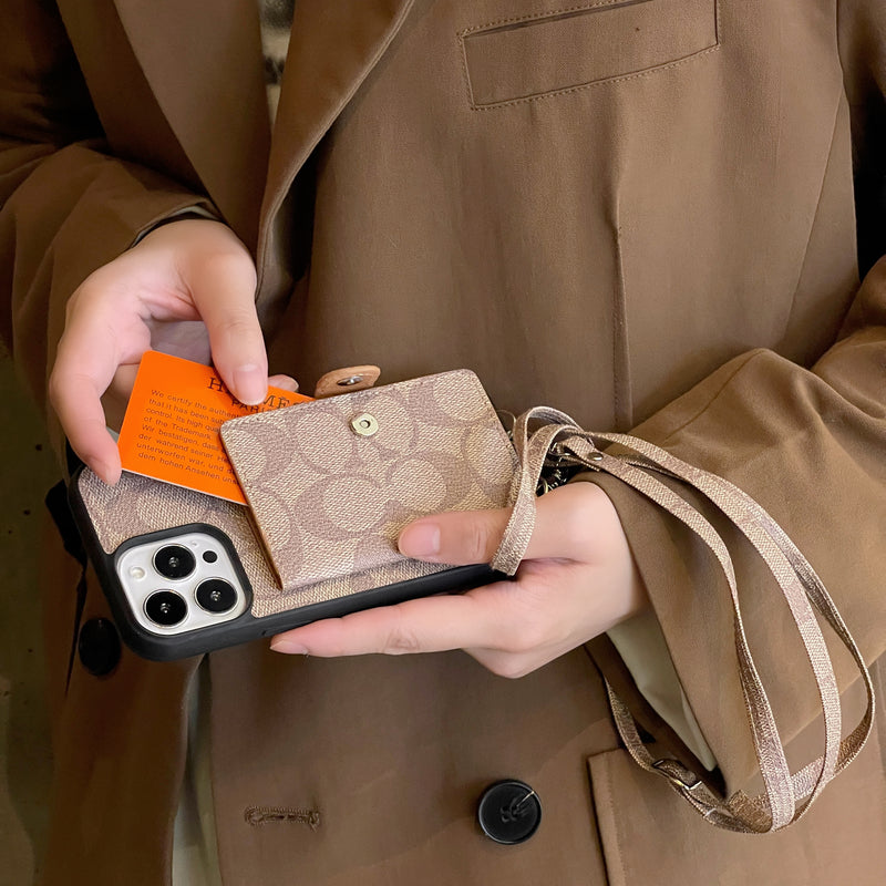 Coach iPhone Case With Wallet And Strap White -SZK240402