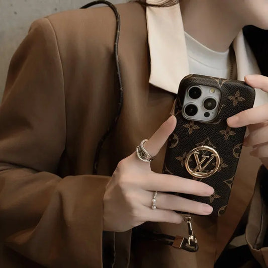 Louis Vuitton LV iPhone luxury case with chain - Elitesmark