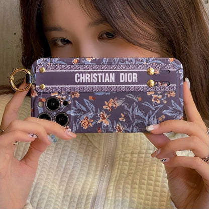 CD Purple & White Wristband iPhone Case
