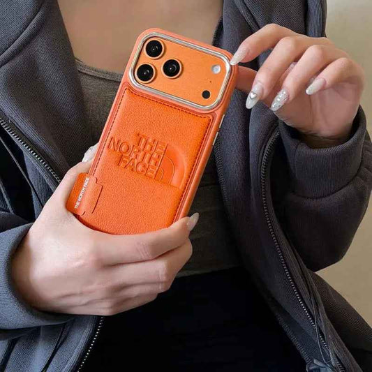 Luxury Leather Phone Case for iPhone | Embroidered Fashion-Style Cover