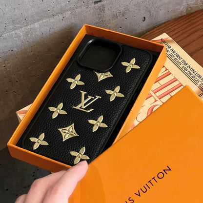 Lou Gold Leather iPhone Case