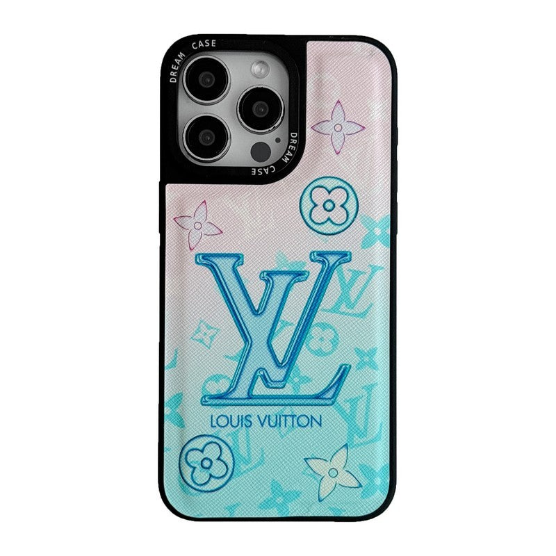 Lou Blue Leather iPhone Case