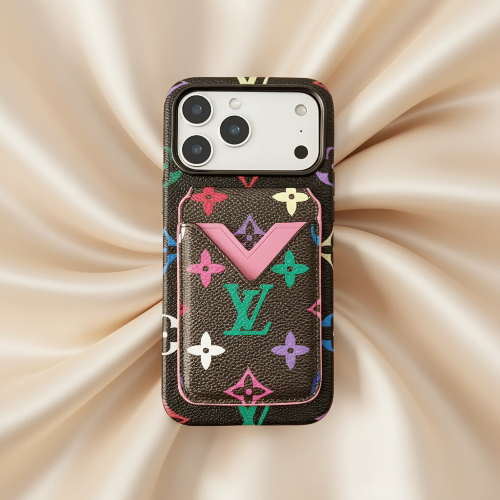 Black Monogram Multicolore | White Monogram Multicolors Louis Vuitton iPhone 17 Pro Max Case with Cardholder – Classic Canvas Luxury | luxury iPhone case, designer phone case, LV monogram, Louis Vuitton inspired, iPhone 17 Pro Max case | Elitesmark