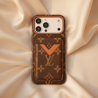 Brown Camel Monogram | White Monogram Multicolors Louis Vuitton iPhone 17 Pro Max Case with Cardholder – Classic Canvas Luxury | luxury iPhone case, designer phone case, LV monogram, Louis Vuitton inspired, iPhone 17 Pro Max case | Elitesmark