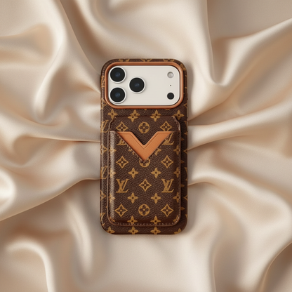 Brown Small Monogram | White Monogram Multicolors Louis Vuitton iPhone 17 Pro Max Case with Cardholder – Classic Canvas Luxury | luxury iPhone case, designer phone case, LV monogram, Louis Vuitton inspired, iPhone 17 Pro Max case | Elitesmark