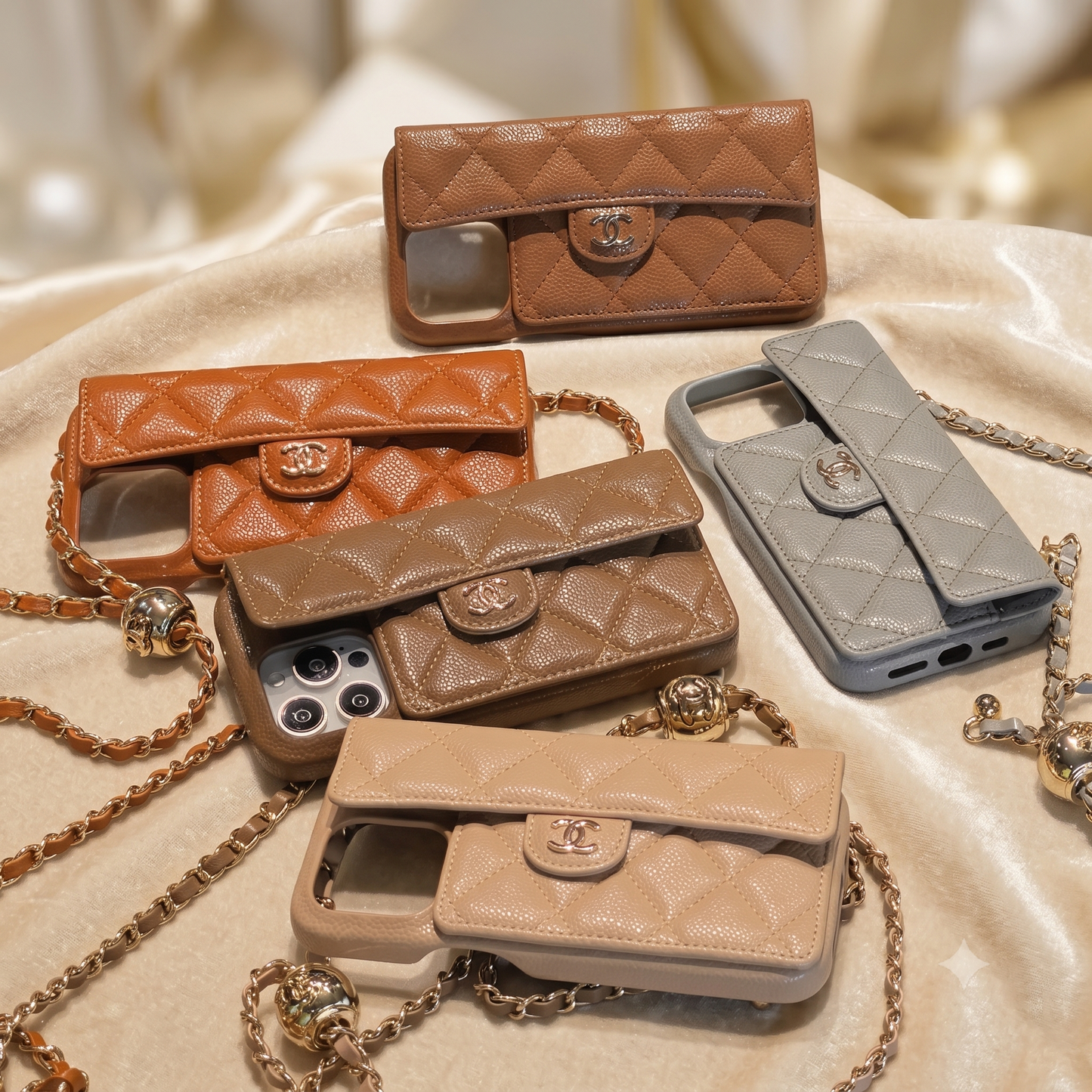 Chanel iPhone Case 17 Pro Max Quilted Leather Crossbody Wallet iPhone Case | iPhone 12–17 Series
