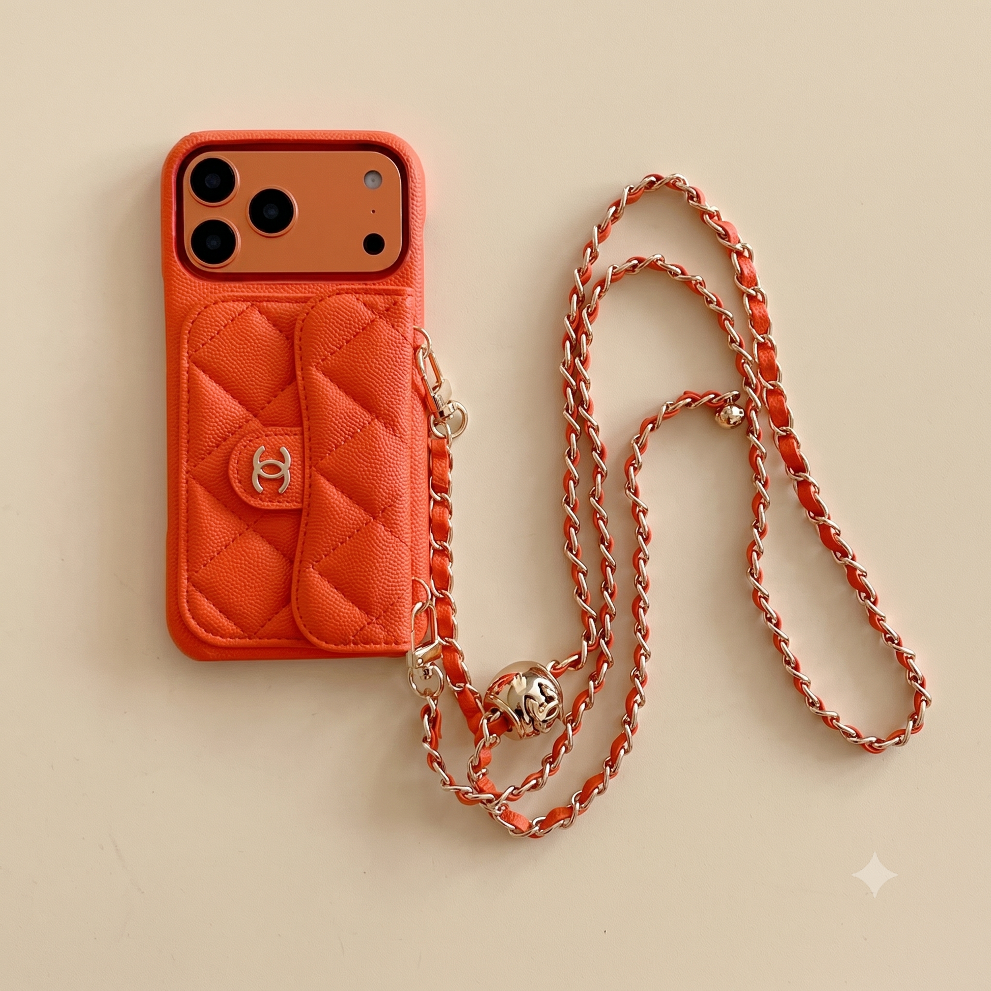 Chanel iPhone Case 17 Pro Max Quilted Leather Crossbody Wallet iPhone Case | iPhone 12–17 Series