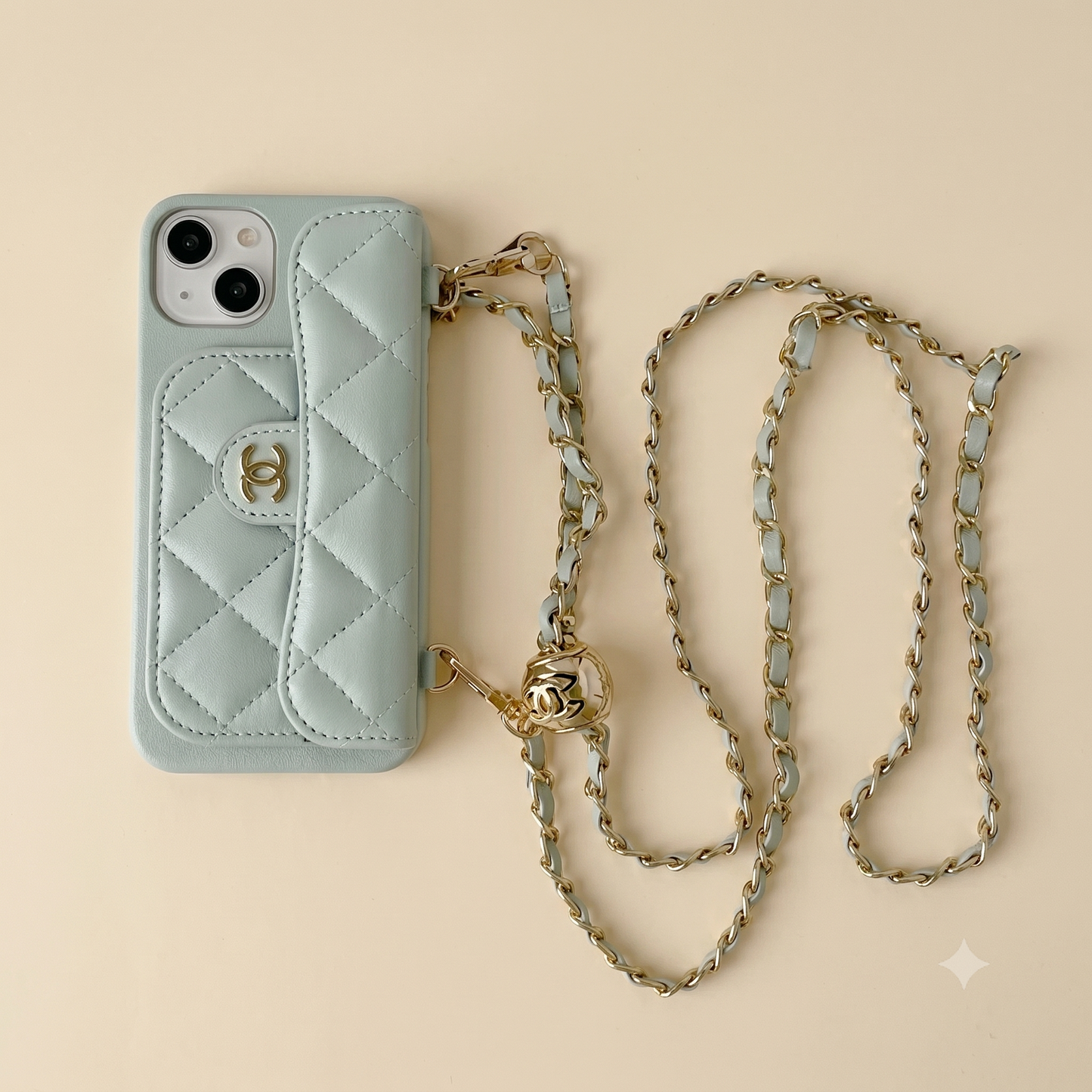 Luxury Chanel iPhone Case 17 Pro Max Quilted Leather Crossbody Wallet iPhone Case | iPhone 12–17 Series