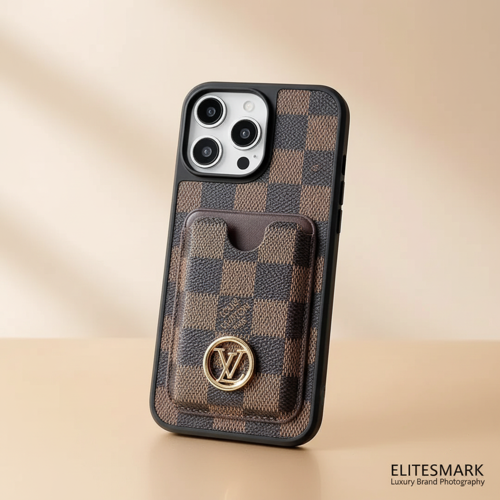 Checkered LV iPhone Case – Card Holder Detail | luxury checkered leather, Louis Vuitton phone cover | Elitesmark
