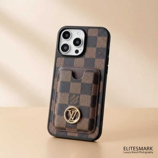 Checkered LV iPhone Case – Card Holder Detail | luxury checkered leather, Louis Vuitton phone cover | Elitesmark