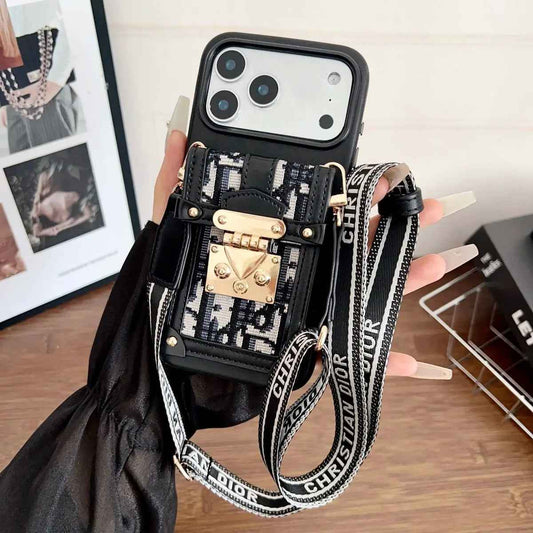 Fashion Dior Crossbody Phone Case iPhone 12-17 Series