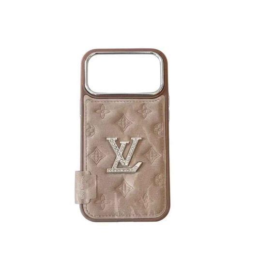 Louis Vuitton LV Monogram iPhone Case - Crystal Logo Design