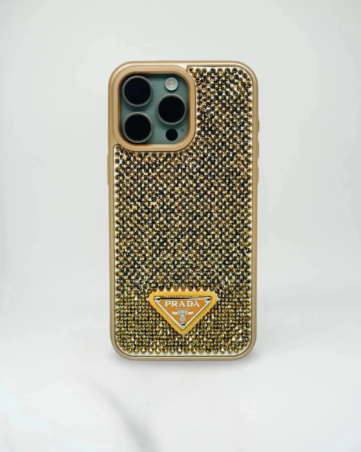 Gold Diamond Prada iPhone 17 Pro Max Case