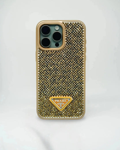 Gold Diamond Prada iPhone 17 Pro Max Case
