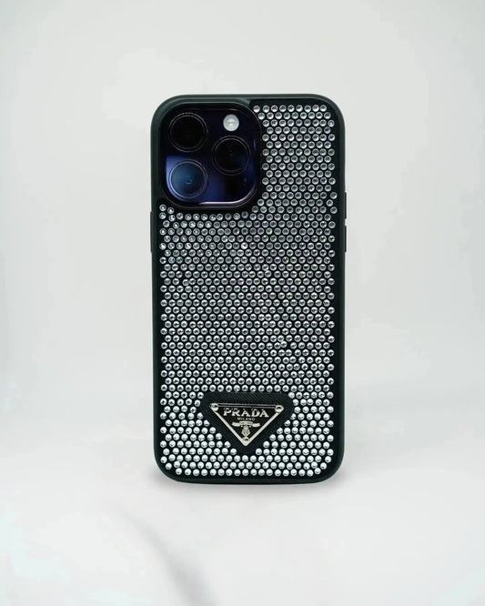 Gray Diamond Prada iPhone 17 Pro Max Case