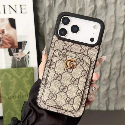 Dark GG Nocturne Gucci iPhone 17 Pro Max Case With Cardholder