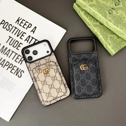 Dark GG Nocturne Gucci iPhone 17 Pro Max Case With Cardholder