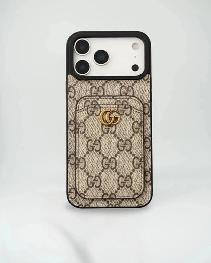 Dark GG Nocturne Gucci iPhone 17 Pro Max Case With Cardholder