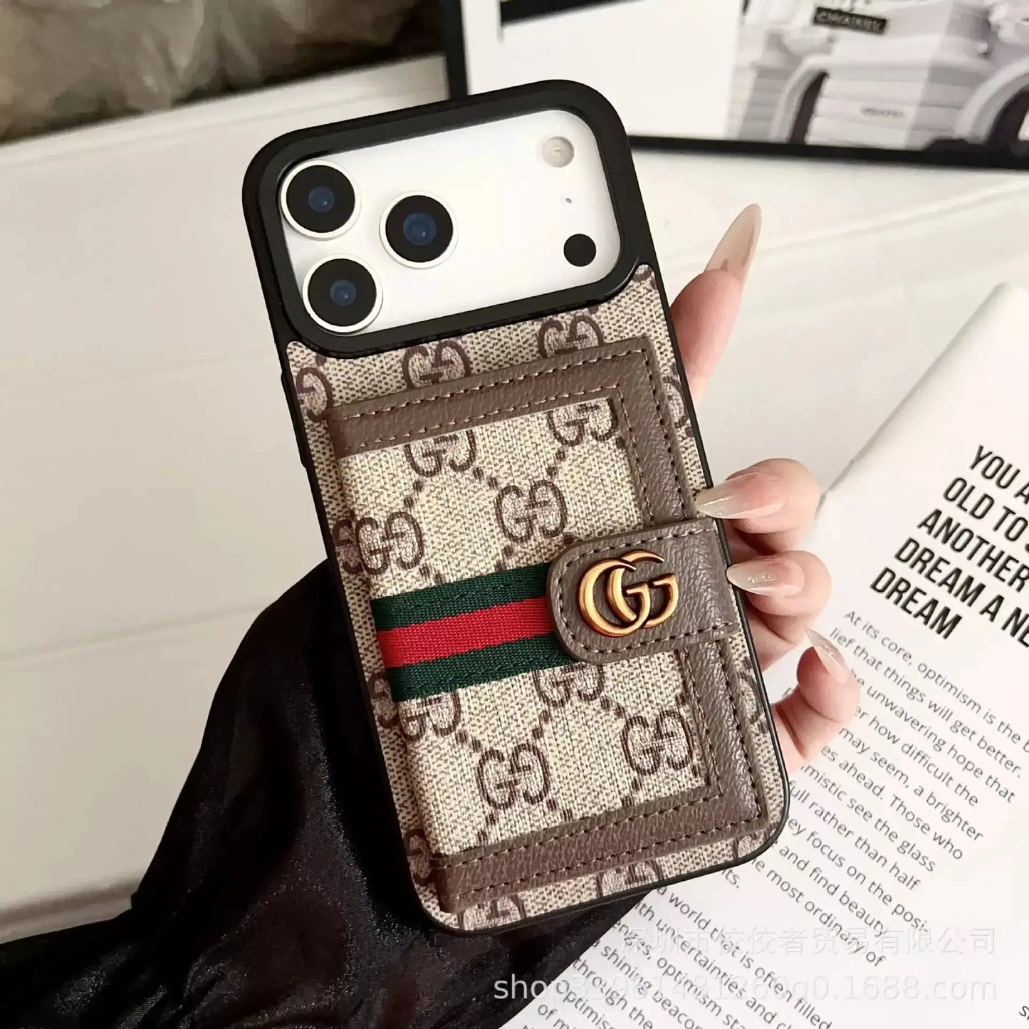 Gucci iPhone 17 Pro Max Case with CardHolder - Supreme GG iPhone Case