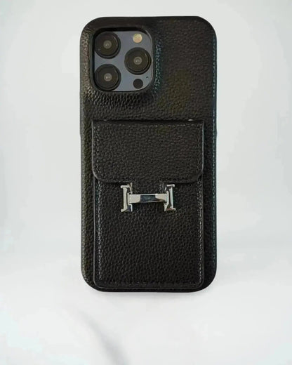 Le Bleu Hermès iPhone 17 Pro Max Case with Cardholder