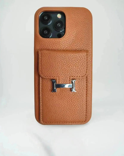 Le Blanc Hermès iPhone 17 Pro Max Case with Cardholder