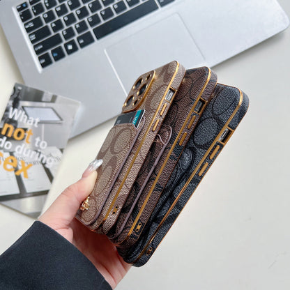 Coach iPhone Case With Card Holder Black -KB241651