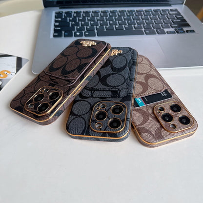 Coach iPhone Case With Card Holder Black -KB241651