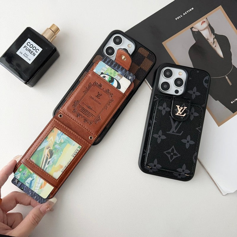 Lou Black & White Card Bag iPhone Case