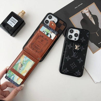Lou Black & White Card Bag iPhone Case