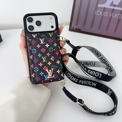 Luxury Leather Wallet Card Holder Phone Case For iPhone 13-17