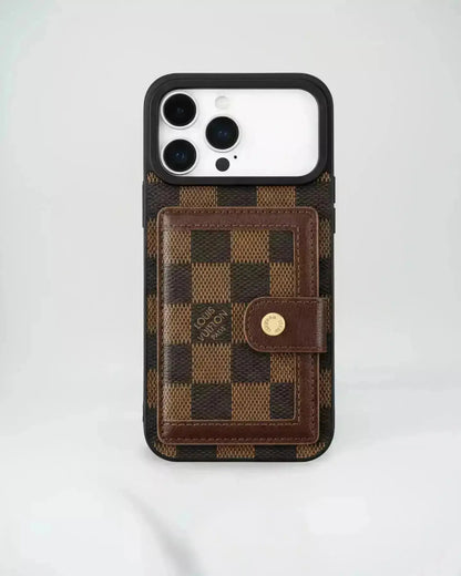 Louis Vuitton iPhone 17 Pro Max Case With Cardholder - checkered Damier Graphite canvas