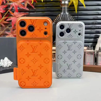 Gray Louis Vuitton iPhone 17 Pro Max Case - LV Eclipse Monogram