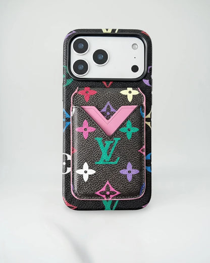 Dark Louis Vuitton iPhone 17 Pro Max Case with cardholder – Classic Monogram Luxury