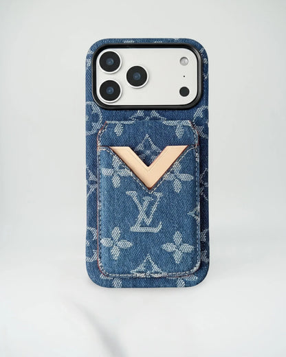 Dark Louis Vuitton iPhone 17 Pro Max Case with cardholder – Classic Monogram Luxury