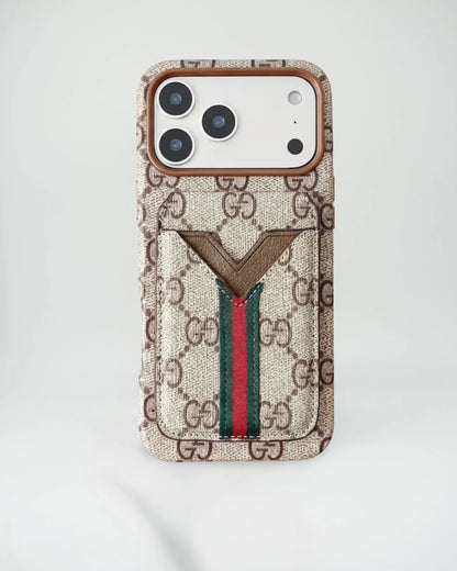 Dark Louis Vuitton iPhone 17 Pro Max Case with cardholder – Classic Monogram Luxury