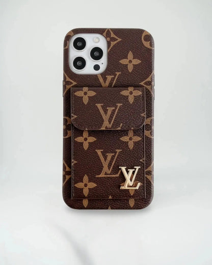 Gucci iPhone 17 Pro Max Case With CardHolder - Dark Monogram