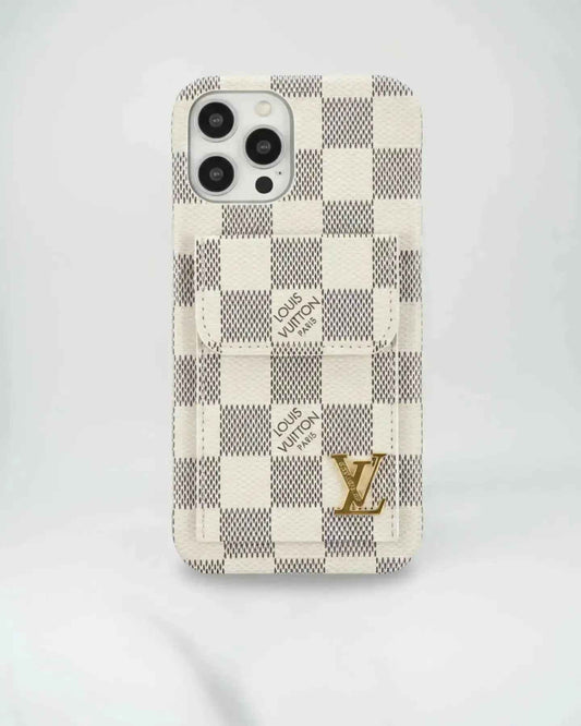 Louis Vuitton iPhone 17 Pro Max Case With CardHolder - Brown Checkered