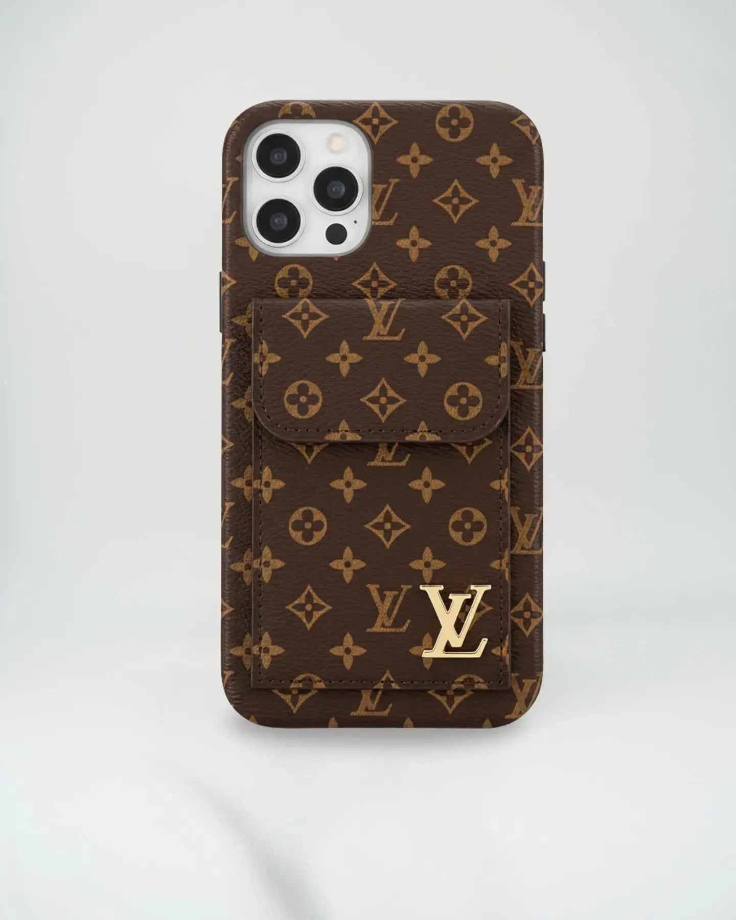 Louis Vuitton iPhone 17 Pro Max Case CardHolder - Brown Small Monogram