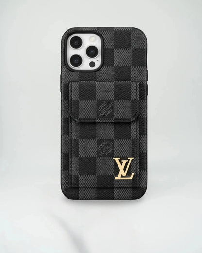 Louis Vuitton iPhone 17 Pro Max Case CardHolder - Brown Small Monogram