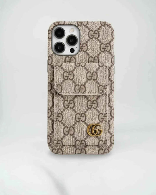 Gucci iPhone 17 Pro Max Case With CardHolder - Dark Monogram