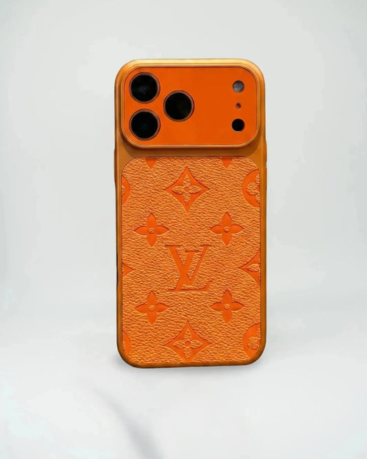Orange Louis Vuitton iPhone 17 Pro Max Case – Luxury LV Monogram Case