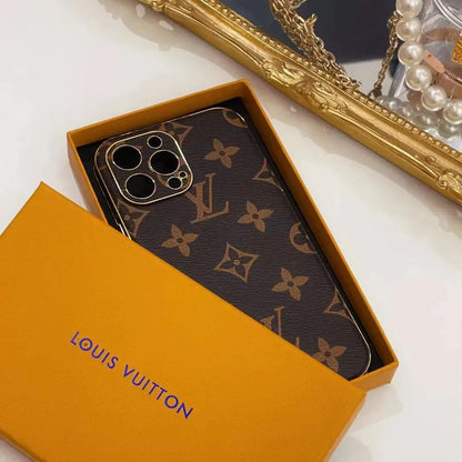 Louis Vuitton iPhone 17 Pro Max Case – Brown Monogram Leather Designer Cover